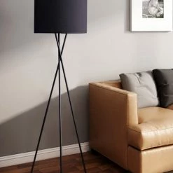 Staunton And Henry Lighting Miro Black Tripod Floor Lamp