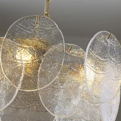 Staunton And Henry Lighting Vintage Glass Petals Chandelier