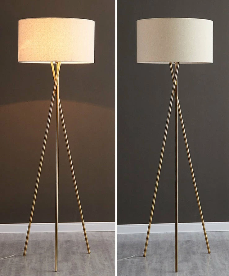 Staunton And Henry Lighting Miro Gold Tripod Floor Lamp