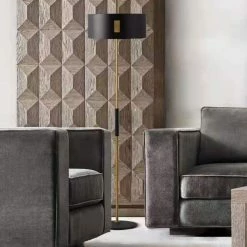 Staunton And Henry Mondo Gold And Black Floor Lamp