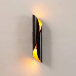 Staunton And Henry Black And Gold Wall Light