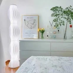 Staunton And Henry Aurora White Floor Lamp