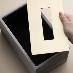 Staunton And Henry Faux Leather Tissue Box