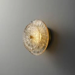 Staunton And Henry Flora Round Glass And Gold Wall Light Lighting