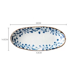 Staunton And Henry Akari Blue And White Japanese Sushi Dish