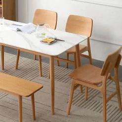 Staunton And Henry White Sintered Stone Top Dining Table