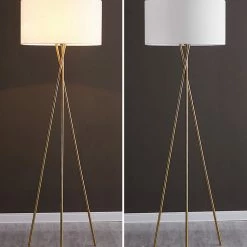 Staunton And Henry Lighting Miro Gold Tripod Floor Lamp