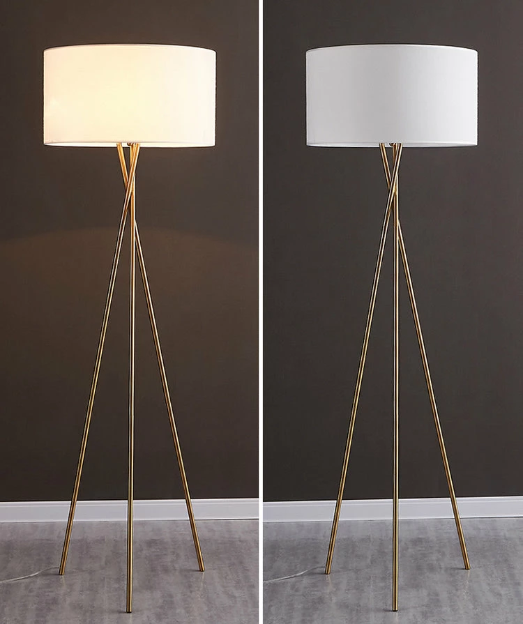 Staunton And Henry Lighting Miro Gold Tripod Floor Lamp