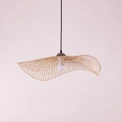 Staunton And Henry Lighting Modern Wicker Lotus Leaf Ceiling Light