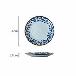 Staunton And Henry Akari Blue And White Japanese Lunch Plates - Set Of 4 Kitchen
