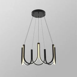 Staunton And Henry Lighting Modern Art Deco U Shape Chandelier