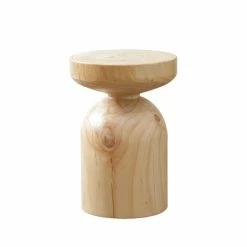 Staunton And Henry Furniture Solid Log Wood Stool