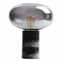 Staunton And Henry Lighting Joelle Oval Glass And Marble Base Table Lamp