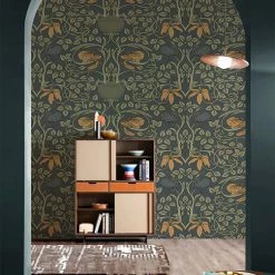 Staunton And Henry Wall Decor Orange And Green Floral Wall Mural