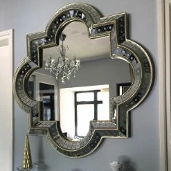 Staunton And Henry Cloverleaf Art Deco Decorative Wall Mirror