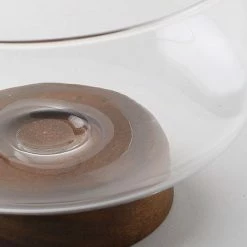 Staunton And Henry Glass And Wood Fruit Bowl Kitchen