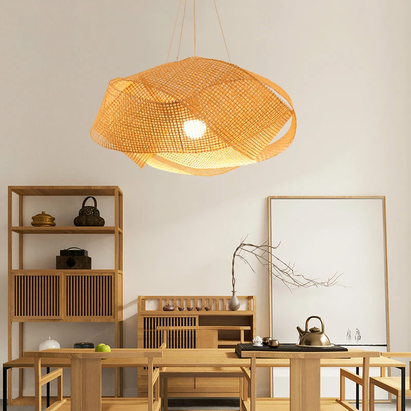 Staunton And Henry Lighting Modern Bamboo Entwined Ceiling Light