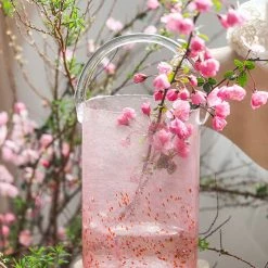 Staunton And Henry Pink Tote Bag Glass Vase