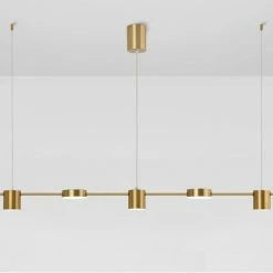 Staunton And Henry Lighting Modern Linear Gold Hanging Track Lights