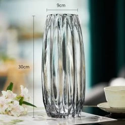 Staunton And Henry Home Accessories Modern Ribbed Glass Vase