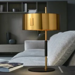 Staunton And Henry Mondo Gold And Black Table Lamp Lighting