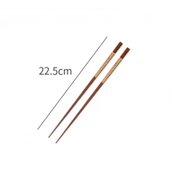 Staunton And Henry Ebony Wood Chopsticks - Set Of 5 - Gold