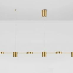 Staunton And Henry Lighting Modern Linear Gold Hanging Track Lights
