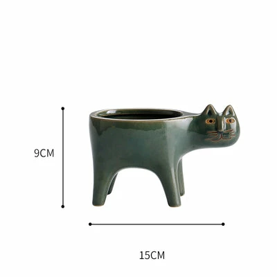 Staunton And Henry Cute Cat Plant Pot Home Accessories