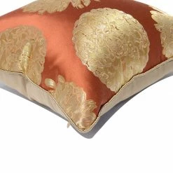 Staunton And Henry Floral Embroidered Satin Throw Cushion