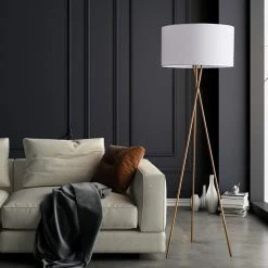 Staunton And Henry Lighting Miro Gold Tripod Floor Lamp