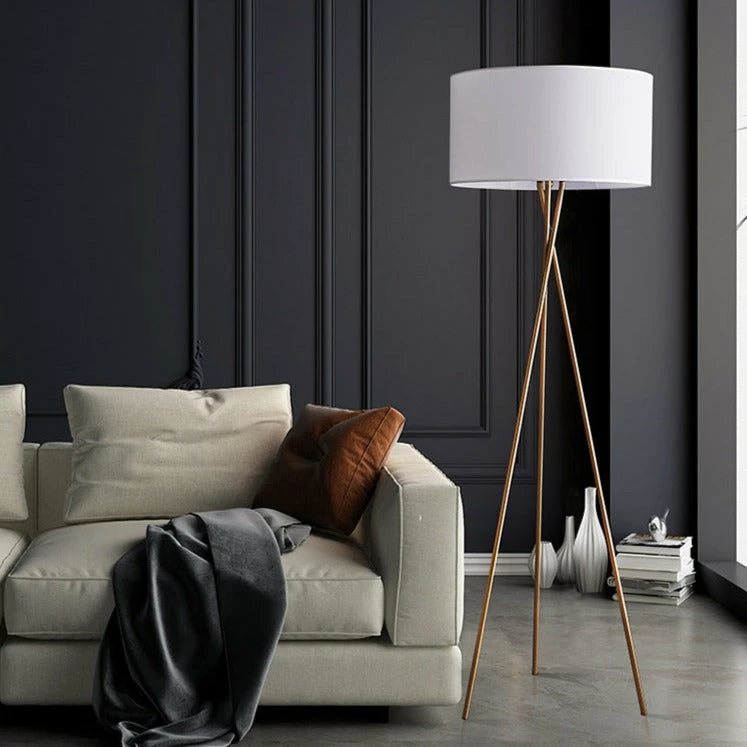 Staunton And Henry Lighting Miro Gold Tripod Floor Lamp