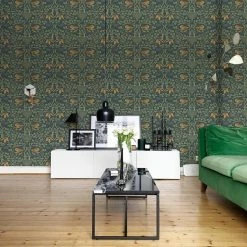 Staunton And Henry Wall Decor Orange And Green Floral Wall Mural