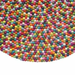 Staunton And Henry Multicoloured Felt Ball Rug Rugs