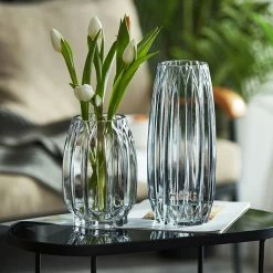 Staunton And Henry Home Accessories Modern Ribbed Glass Vase