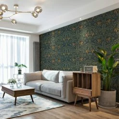 Staunton And Henry Wall Decor Orange And Green Floral Wall Mural