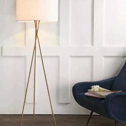 Staunton And Henry Lighting Miro Gold Tripod Floor Lamp