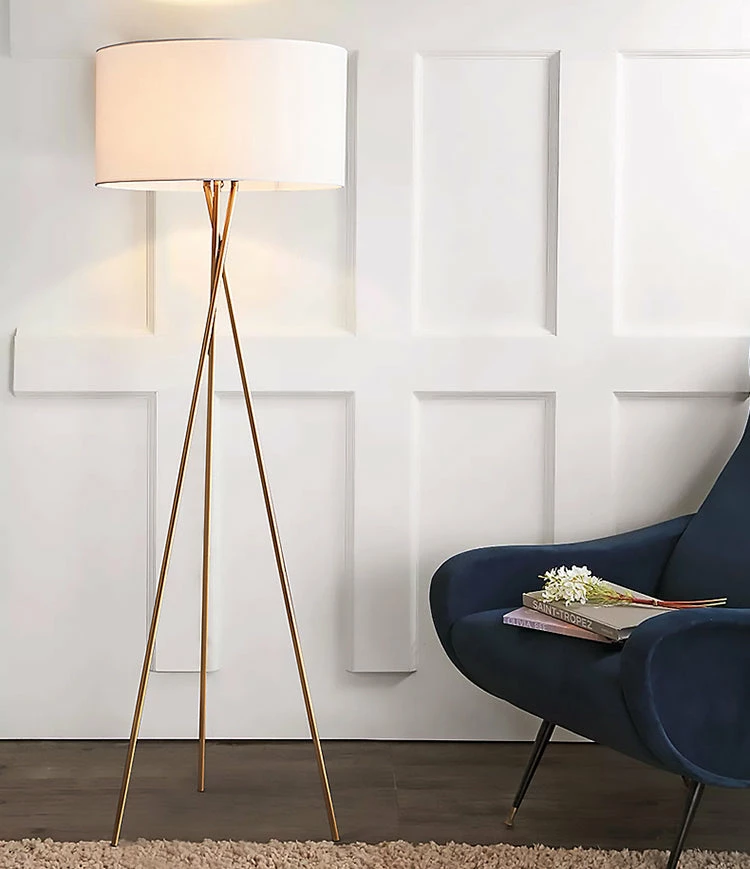 Staunton And Henry Lighting Miro Gold Tripod Floor Lamp