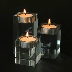 Staunton And Henry Home Accessories Cubik Glass Candle Holders