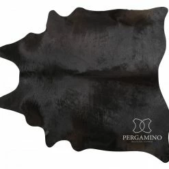 Staunton And Henry Pergamino Solid Black Cowhide Rug