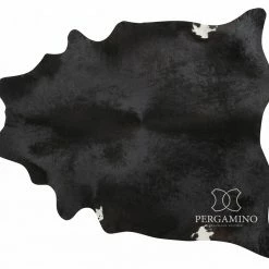 Staunton And Henry Pergamino Solid Black Cowhide Rug