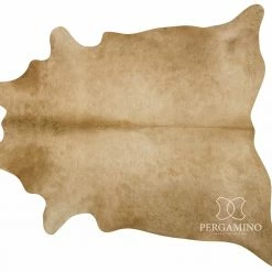 Staunton And Henry Rugs Pergamino Solid Tan Cowhide Rug