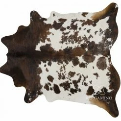Staunton And Henry Pergamino Tricolour Brown And White Cowhide Rug
