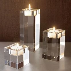 Staunton And Henry Home Accessories Cubik Glass Candle Holders