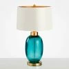 Staunton And Henry Lighting Elegant Blue Glass Table Lamp