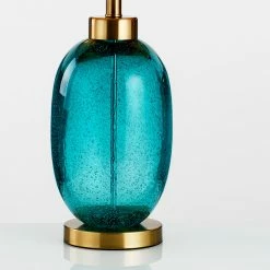 Staunton And Henry Lighting Elegant Blue Glass Table Lamp