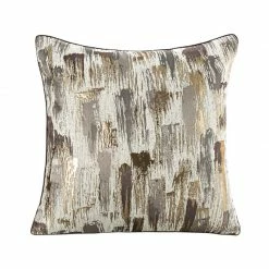 Staunton And Henry Gold And Grey Abstract Throw Cushion Home Accessories
