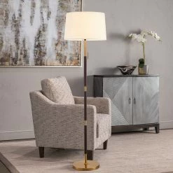 Staunton And Henry Mila Metal Floor Lamp White Shade Lighting