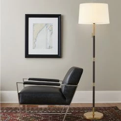 Staunton And Henry Mila Metal Floor Lamp White Shade Lighting