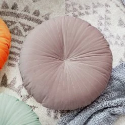 Staunton And Henry Georgian Round Velvet Throw Cushion