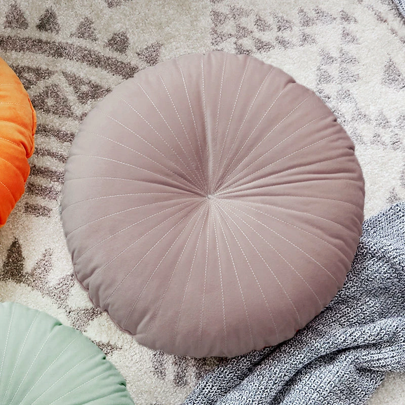 Staunton And Henry Georgian Round Velvet Throw Cushion